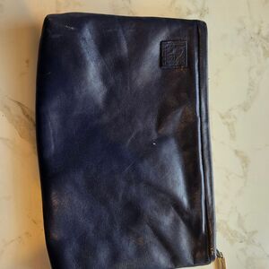 Giani Bernini Navy Leather Clutch